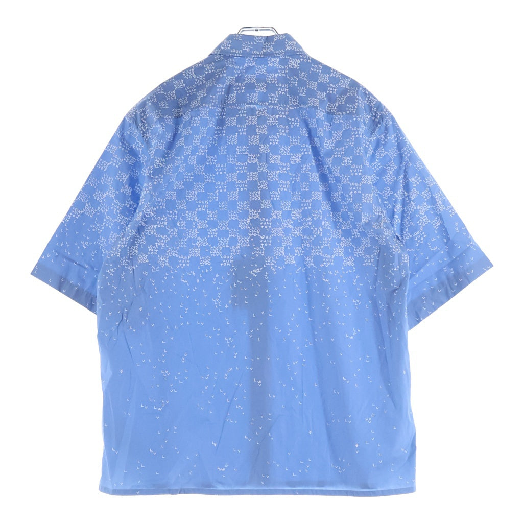 LOUIS VUITTON(ルイヴィトン) 22AW ダミエスプレッド フックディテール コットン 半袖シャツ ブルー RM222M NF4 HNS20W