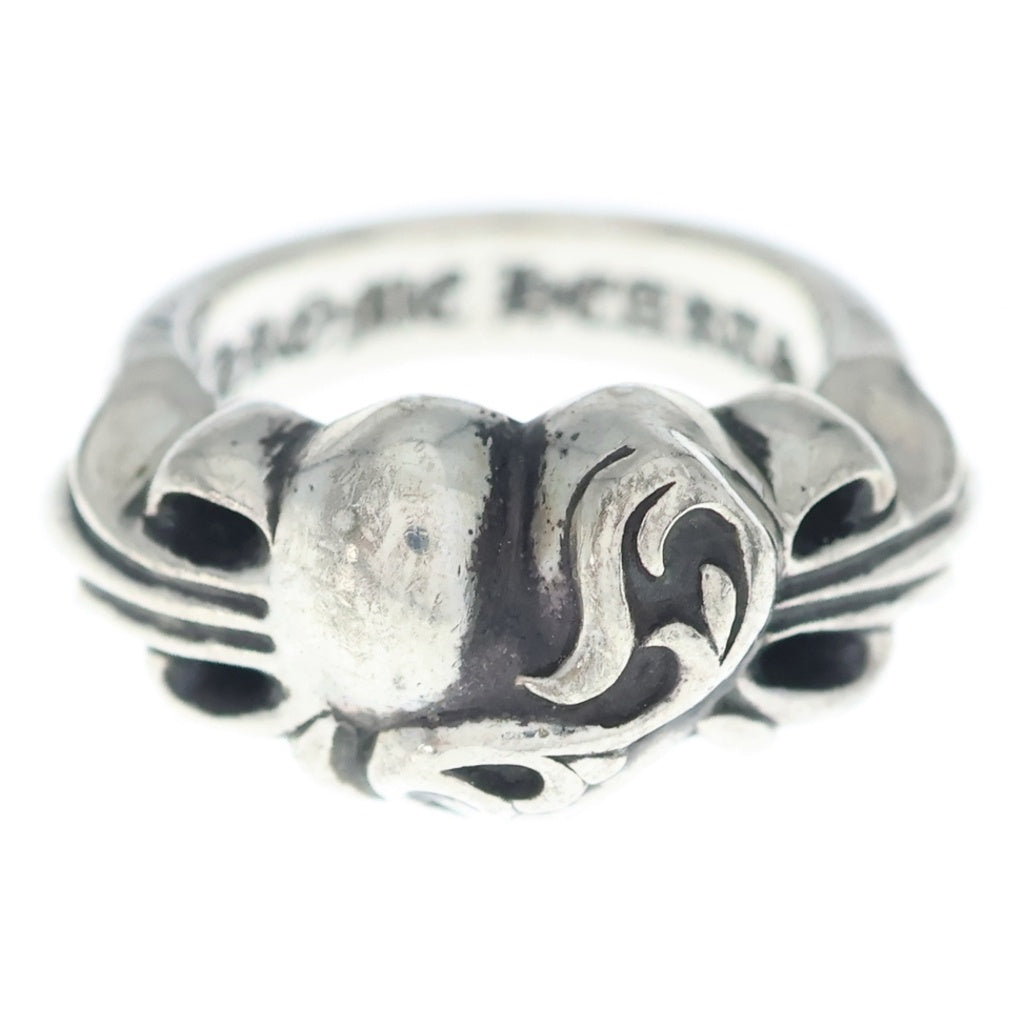 CHROME HEARTS(クロムハーツ) FLRL CRS HRT フローラルハートリング シルバー レディース