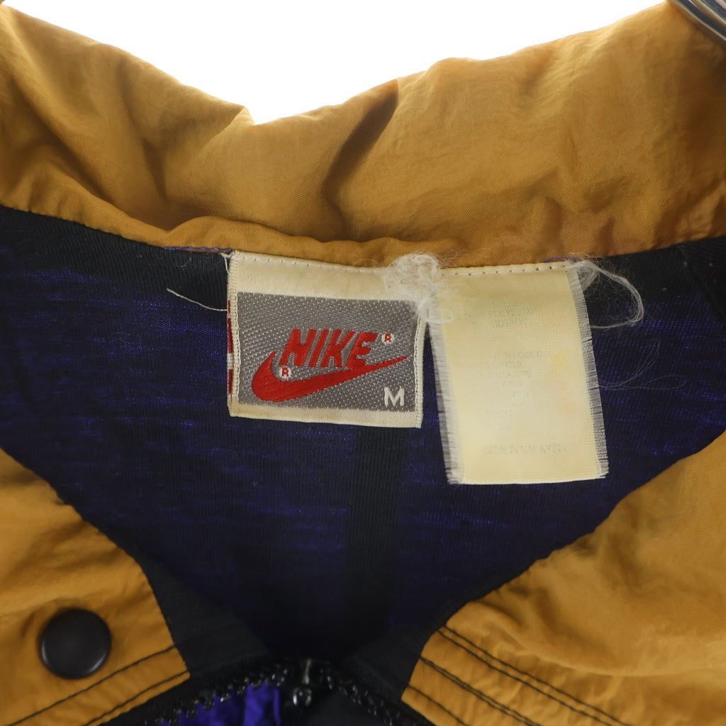 NIKE(ナイキ) 90S VINTAGE ヴィンテージ 銀タグ ロゴ刺繍 ナイロン トラックジャケット ブルー/ブラック