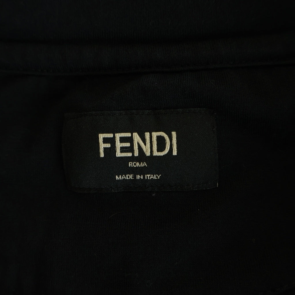 FENDI(フェンディ) ズッカ総柄 オーバーサイズ半袖Tシャツ ブラック/グリーン FY0936 A870