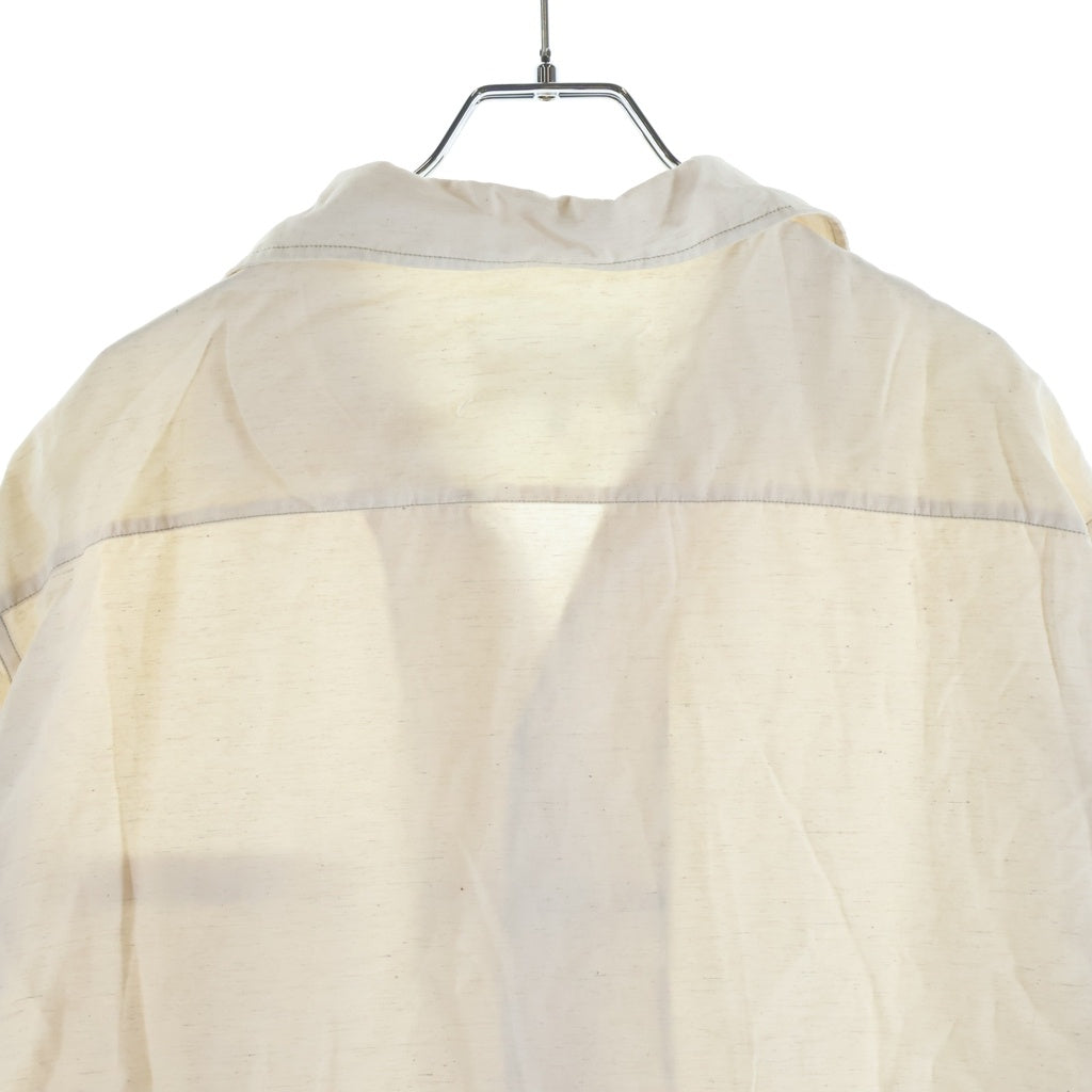 Maison Margiela(メゾンマルジェラ) アセテート コットン リネン オープンカラー 半袖シャツ アイボリー S50DR0009 M35267