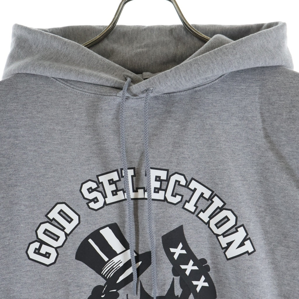 GOD SELECTION XXX(ゴッドセレクショントリプルエックス) ×FERIX フィリックス プリントプルオーバー スウェットパーカー グレー