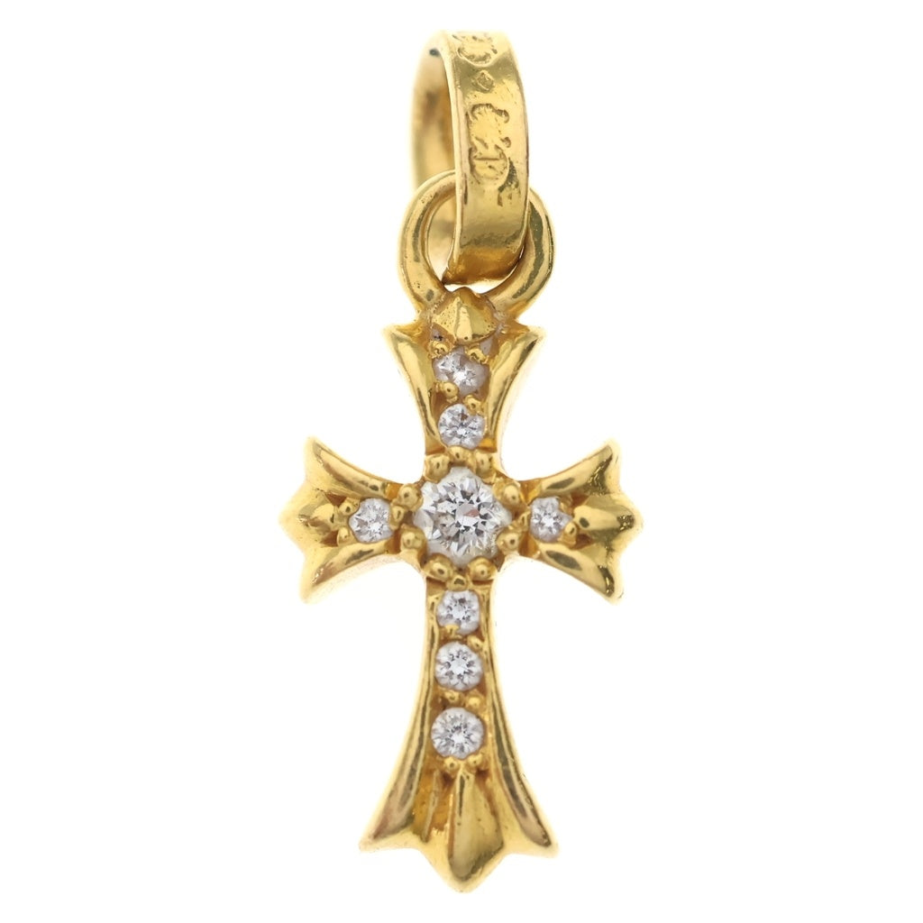 CHROME HEARTS(クロムハーツ) 22K CRS BBYFAT P/DIA ベイビーファットクロス PAVEダイヤ ペンダントトップ ゴールド BCA035