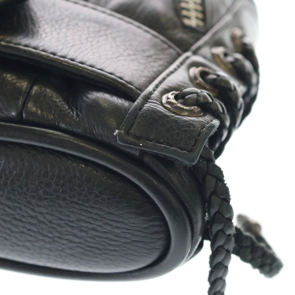 CHROME HEARTS(クロムハーツ) JJ DEAN SMALL JJディーン スモール レザーライダースハンドバッグ ブラック
