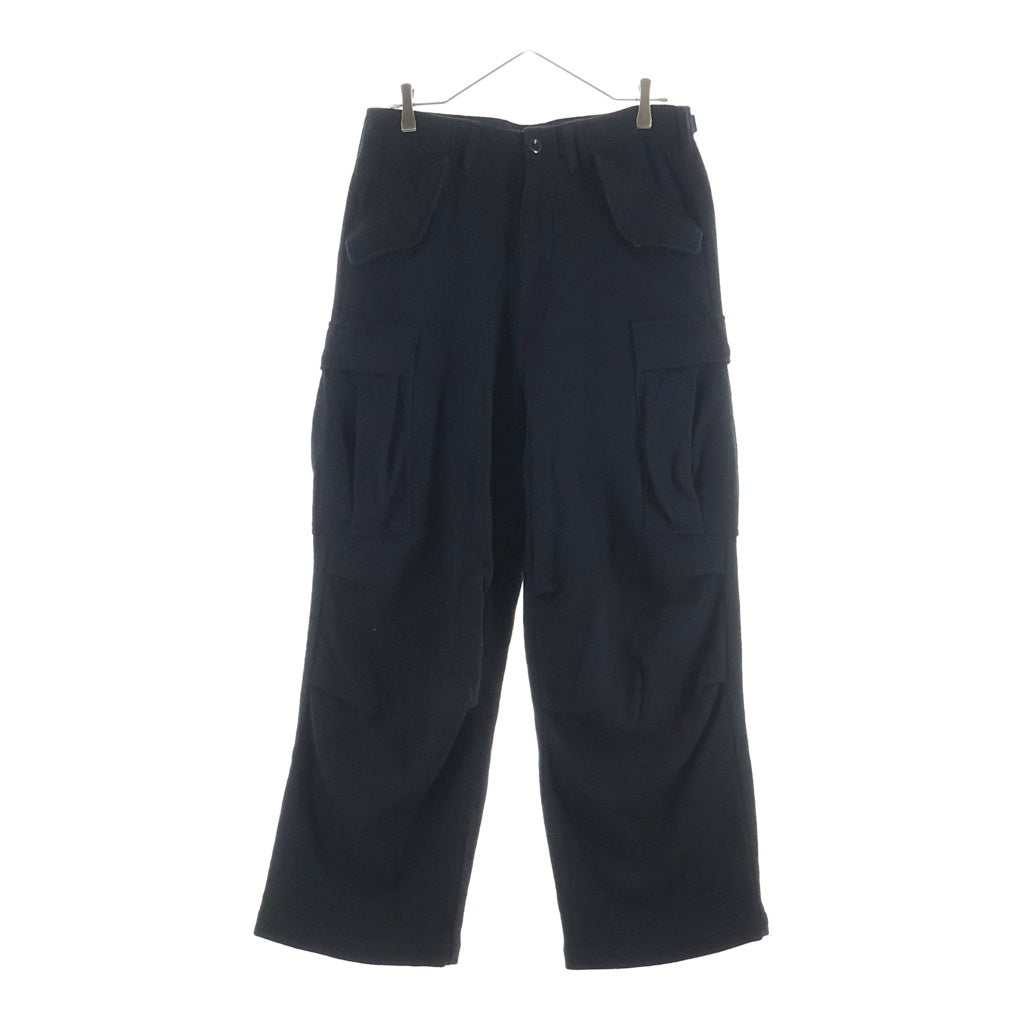 MINEDENIM(マインデニム) Shrunk Wool Cargo ウール 6ポケット カーゴパンツ ブラック 2510-7003