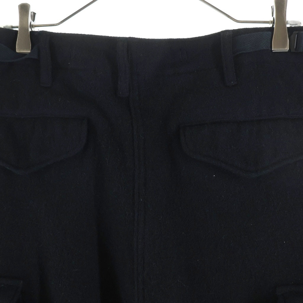 MINEDENIM(マインデニム) Shrunk Wool Cargo ウール 6ポケット カーゴパンツ ブラック 2510-7003