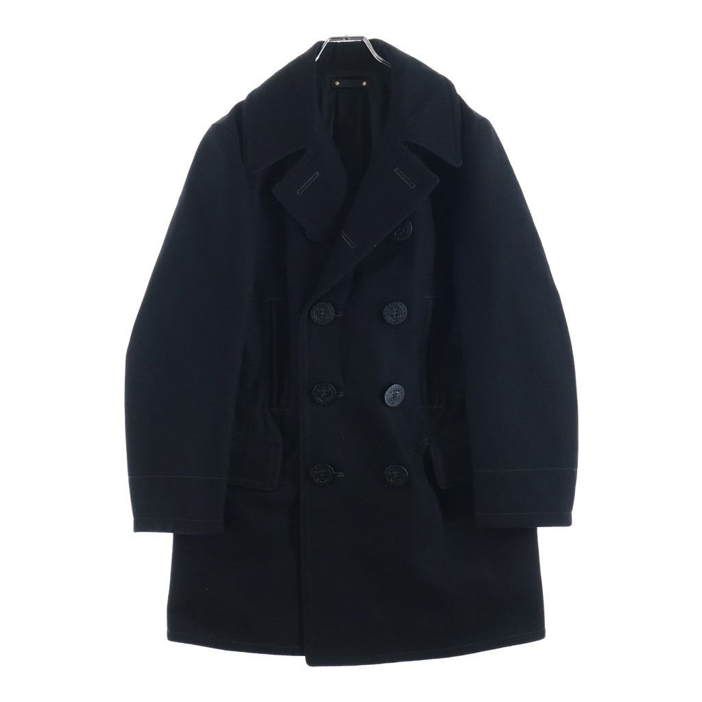 MINEDENIM(マインデニム) 25AW Denim Melton Pea CT 13スター 10B デニムメルトン ウール Pコート ブラック 2511-9003