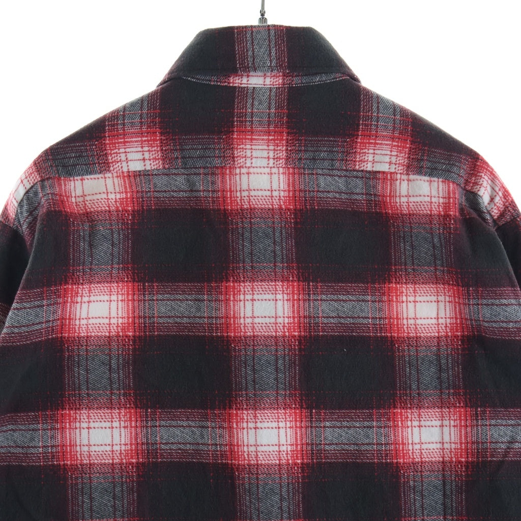SUBCULTURE(サブカルチャー) 24SS OMBRE CHECK SHIRT オンブレ チェック 長袖シャツ レッド SCSH-S2402