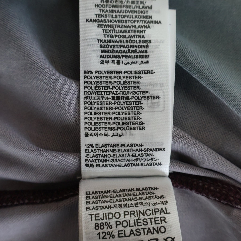 DIESEL(ディーゼル) T-OLAVI-AA テクニカルファブリック フロントプリント 長袖Tシャツカットソー ブラック/ボルドー A19721