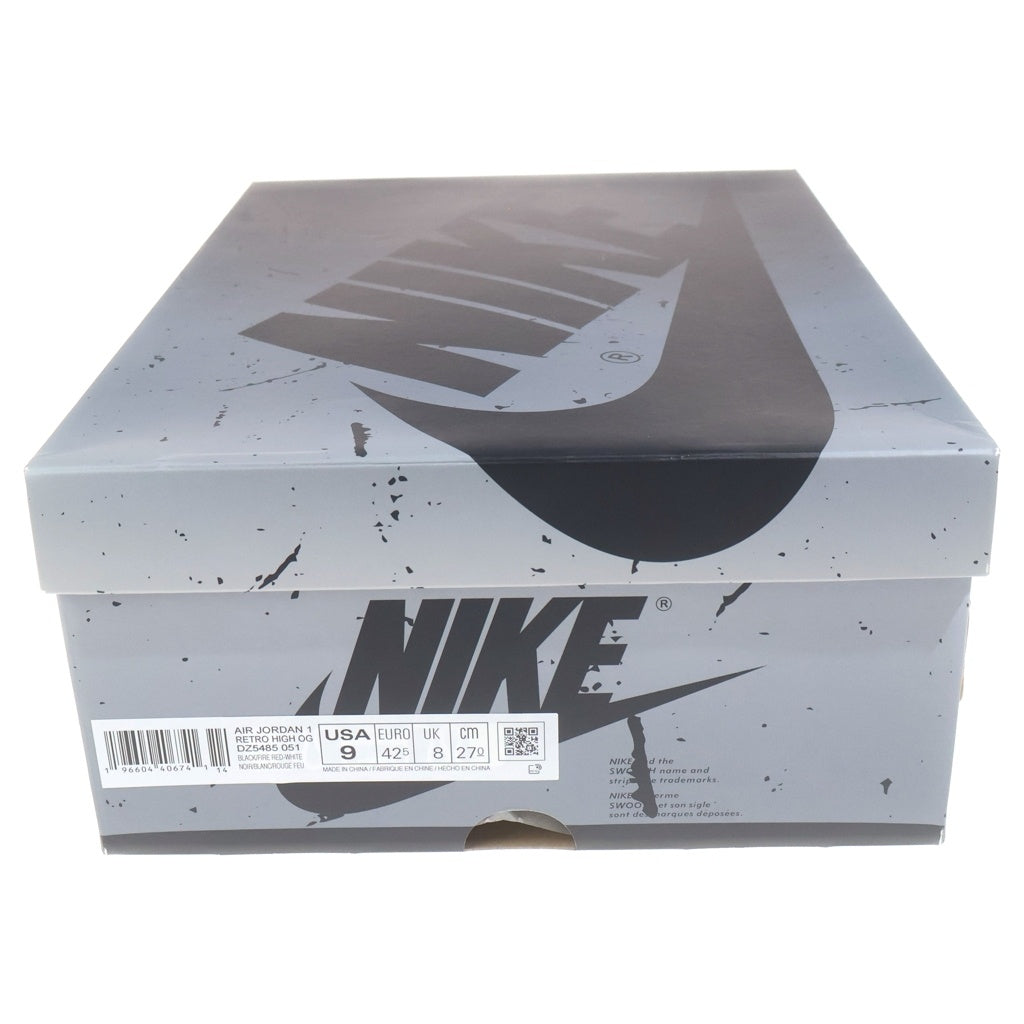 NIKE(ナイキ) AIR JORDAN1 RETRO HIGH OG DZ5485-051 エアジョーダン1 レトロ ハイカットスニーカー ホワイト/グレー US9/27cm