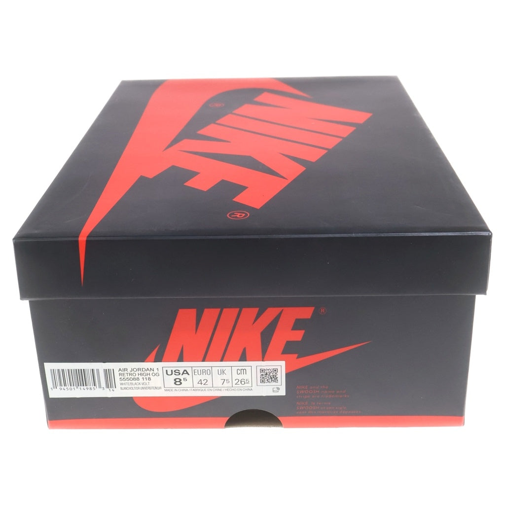 NIKE(ナイキ) AIR JORDAN1 HIGH OG VOLT GOLD 555088-118 エアジョーダン1 ボルト ゴールド ハイカットスニーカー イエロー US8.5/26.5cm