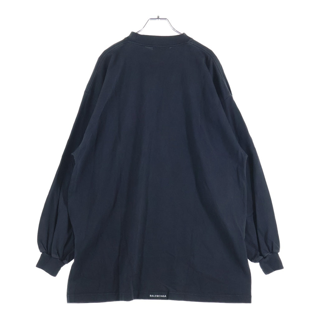 BALENCIAGA(バレンシアガ) バックロゴ ロングスリーブ 長袖Tシャツカットソー ブラック 693950