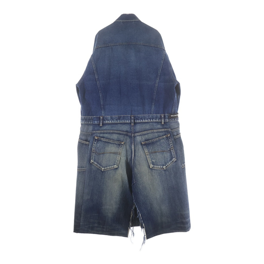 BALENCIAGA(バレンシアガ) ミディアム ウォッシュ デニム ワンピース インディゴ 675232 レディース