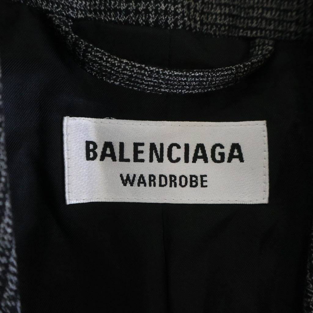 BALENCIAGA(バレンシアガ) グレン チェック ダブルジャケット グレー 571279 レディース