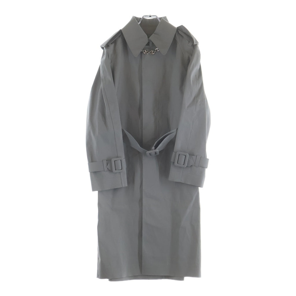 BALENCIAGA(バレンシアガ) チェーン装飾 ステンカラーコート グレー 457602 レディース