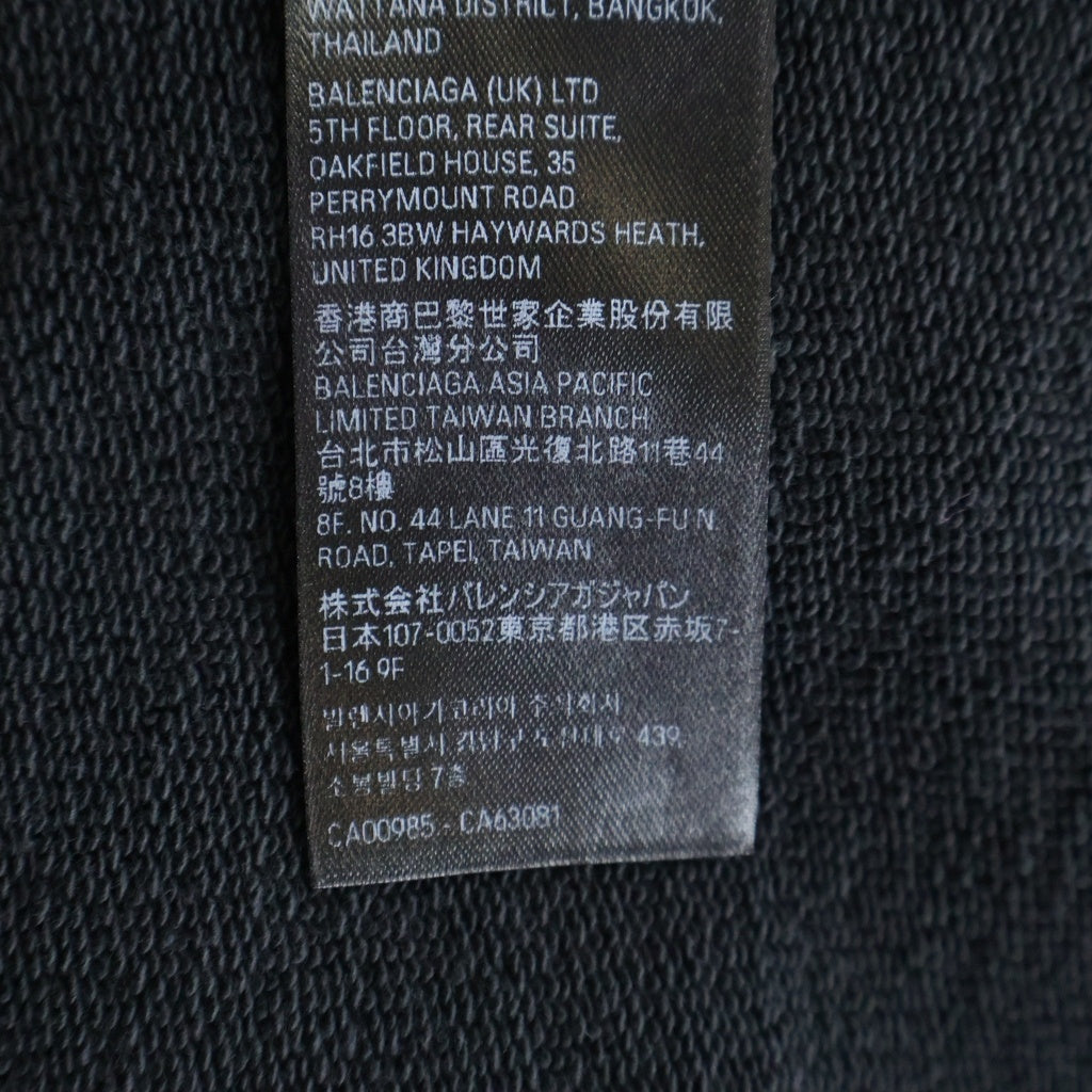 BALENCIAGA(バレンシアガ) 24SS UNITY SPORTS ICON ダメージ クロップド スウェットプルオーバー パーカー ブラック 783397