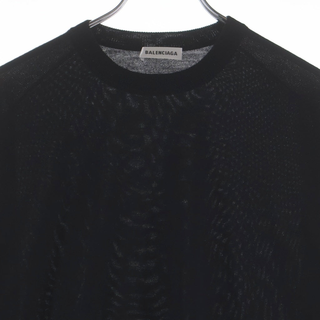 BALENCIAGA(バレンシアガ) 17SS クルーネック ニット セーター ブラック 524177 レディース