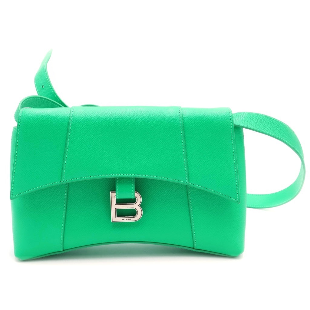 BALENCIAGA(バレンシアガ) ダウンタウン XS レザー ショルダーバッグ グリーン 671355 レディース