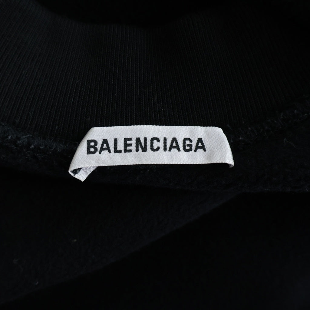 BALENCIAGA(バレンシアガ) 19AW Cristobal Sweatshirt BB刺繍 スウェット トレーナーブラック 601491