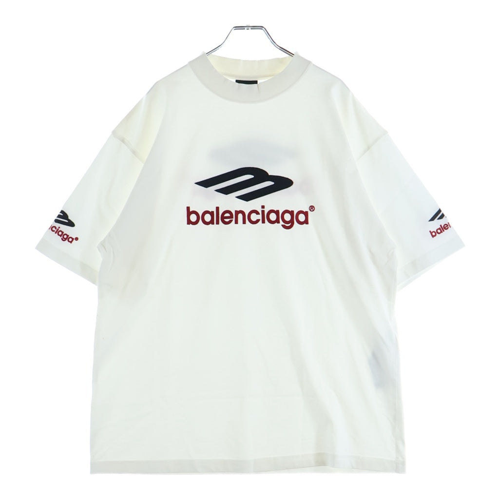 BALENCIAGA(バレンシアガ) 24SS ヴィンテージ ジャージー スポーツアイコン 半袖Tシャツカットソーホワイト 764235