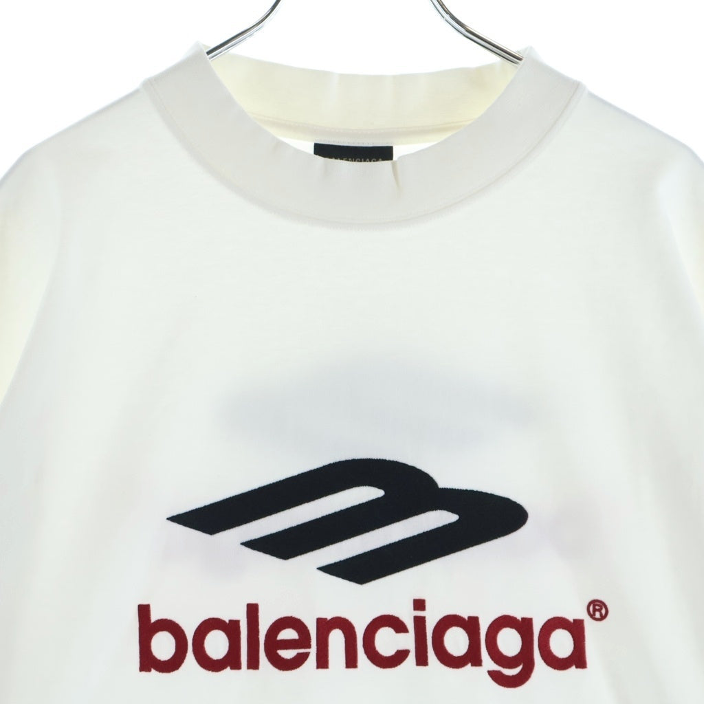 BALENCIAGA(バレンシアガ) 24SS ヴィンテージ ジャージー スポーツアイコン 半袖Tシャツカットソーホワイト 764235