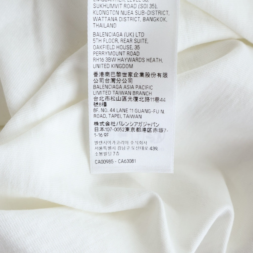 BALENCIAGA(バレンシアガ) 24SS ヴィンテージ ジャージー スポーツアイコン 半袖Tシャツカットソーホワイト 764235