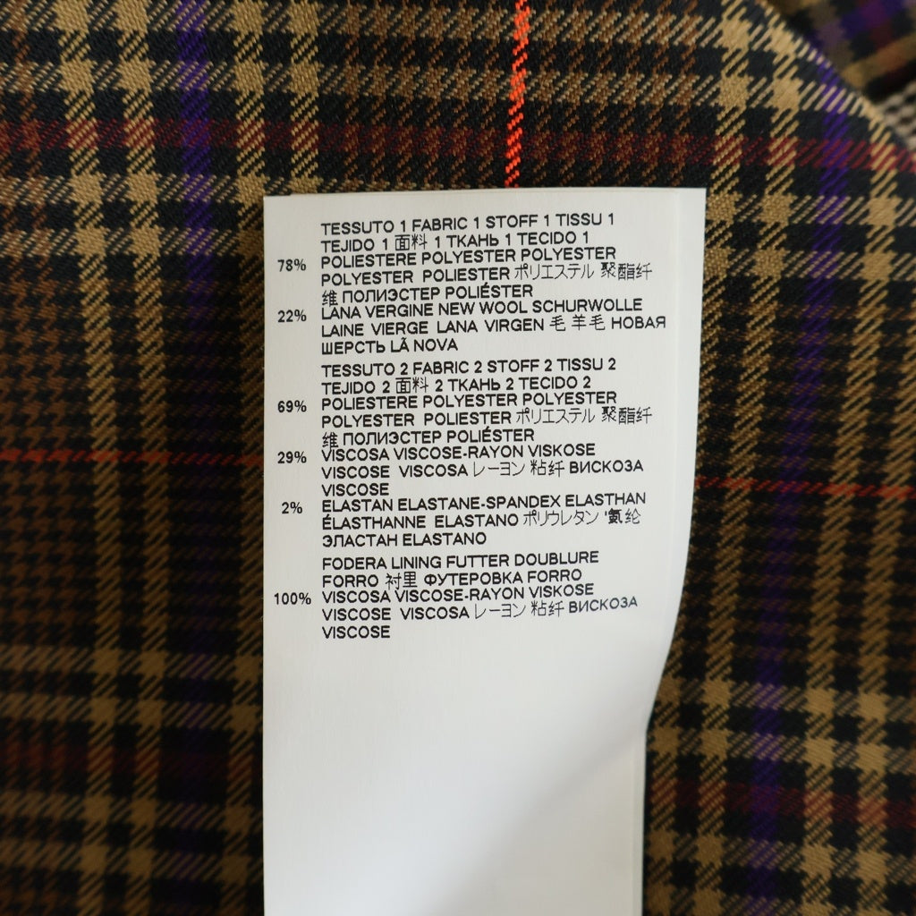 MM6 Maison Margiela(エムエムシックスメゾンマルジェラ) グレンチェック ジャンパースカート ノースリーブワンピース ベスト ブラウン S52CT0410 STN879 レディース