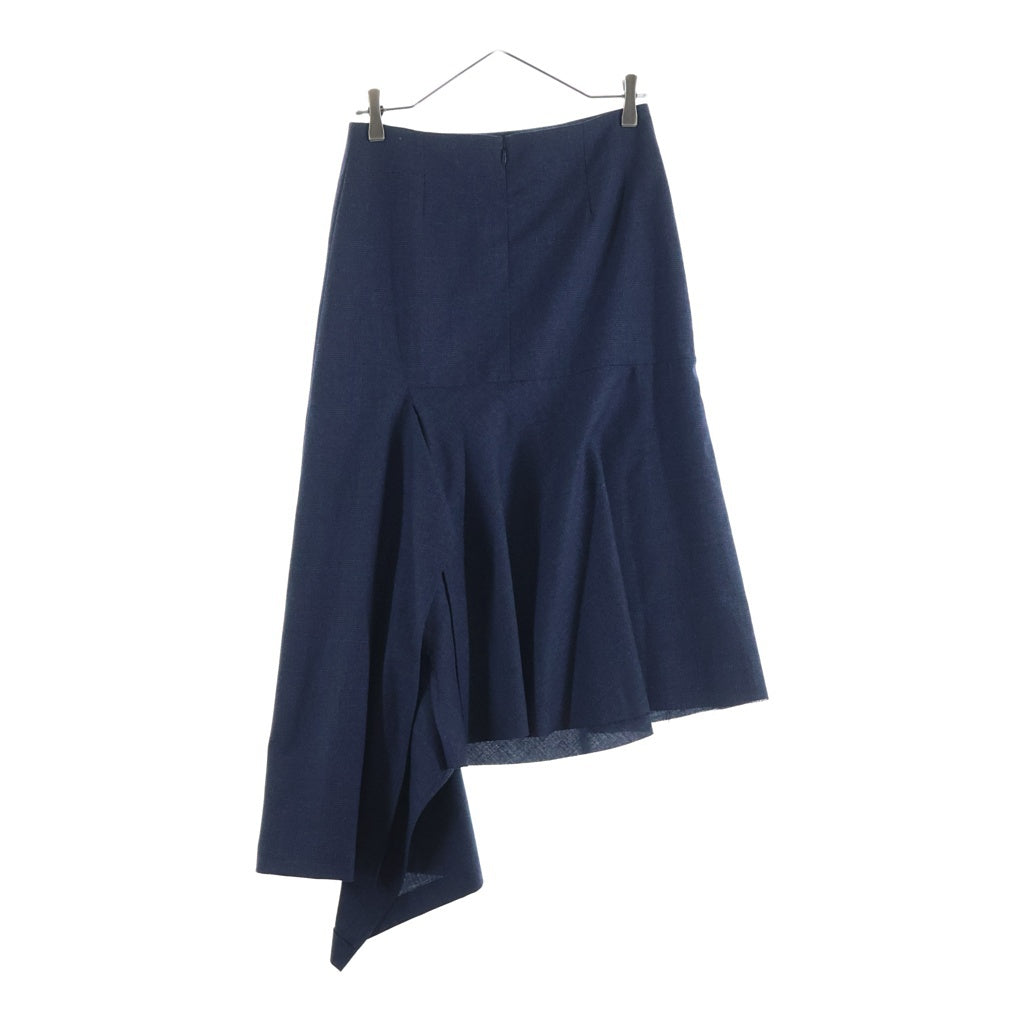 BALENCIAGA(バレンシアガ) ウール アシンメトリー スカート ネイビー 518170 レディース
