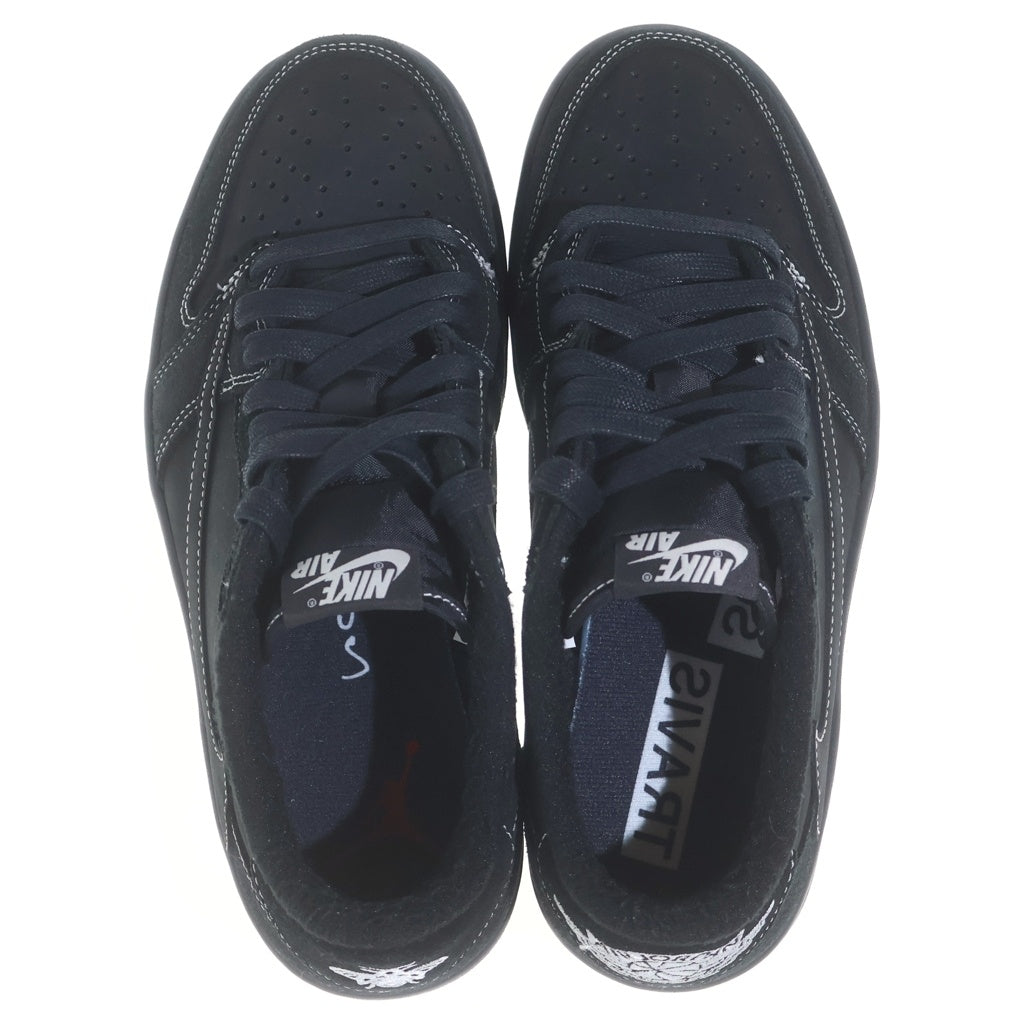 NIKE(ナイキ) ×TRAVIS SUCOTT AIR JORDAN1 LOW OG SP BLACK PHANTOM DM7866-001 トラヴィススコットエアジョーダン1 ロー ブラック ファントム ローカットスニーカー