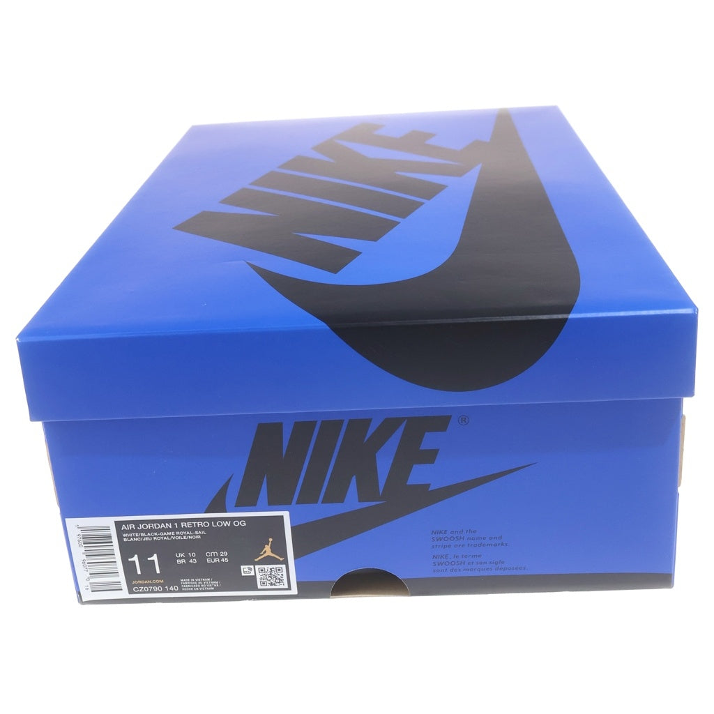 NIKE(ナイキ) AIR JORDAN1 RETRO LOW OG GAME ROYAL CZ0790-140 エアジョーダン1 レトロ ゲームロイヤル ローカットスニーカー ブルー/ホワイト US11/29cm