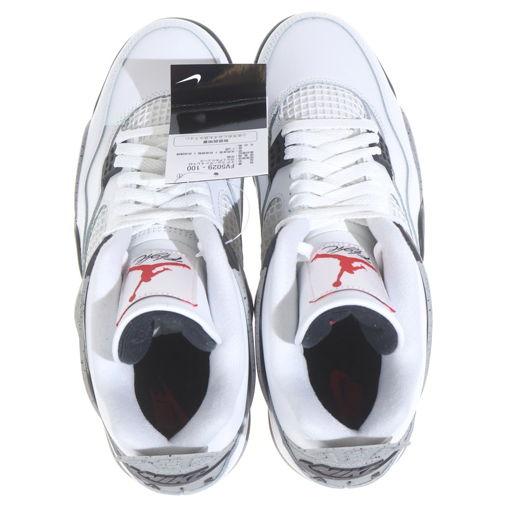 NIKE(ナイキ) AIR JORDAN4 RETRO WHITE CEMENT FV5029-100 エアジョーダン4 レトロ ホワイトセメント ハイカットスニーカー ホワイト US11/29cm