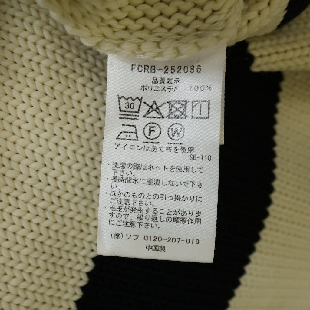 F.C.R.B./F.C.Real Bristol/FCRB(エフシーアールビー/エフシーレアルブリストル) 25AW STRIPE KNIT SHIRT ストライプ ニットシャツ ブラック/ベージュ FCRB-252086
