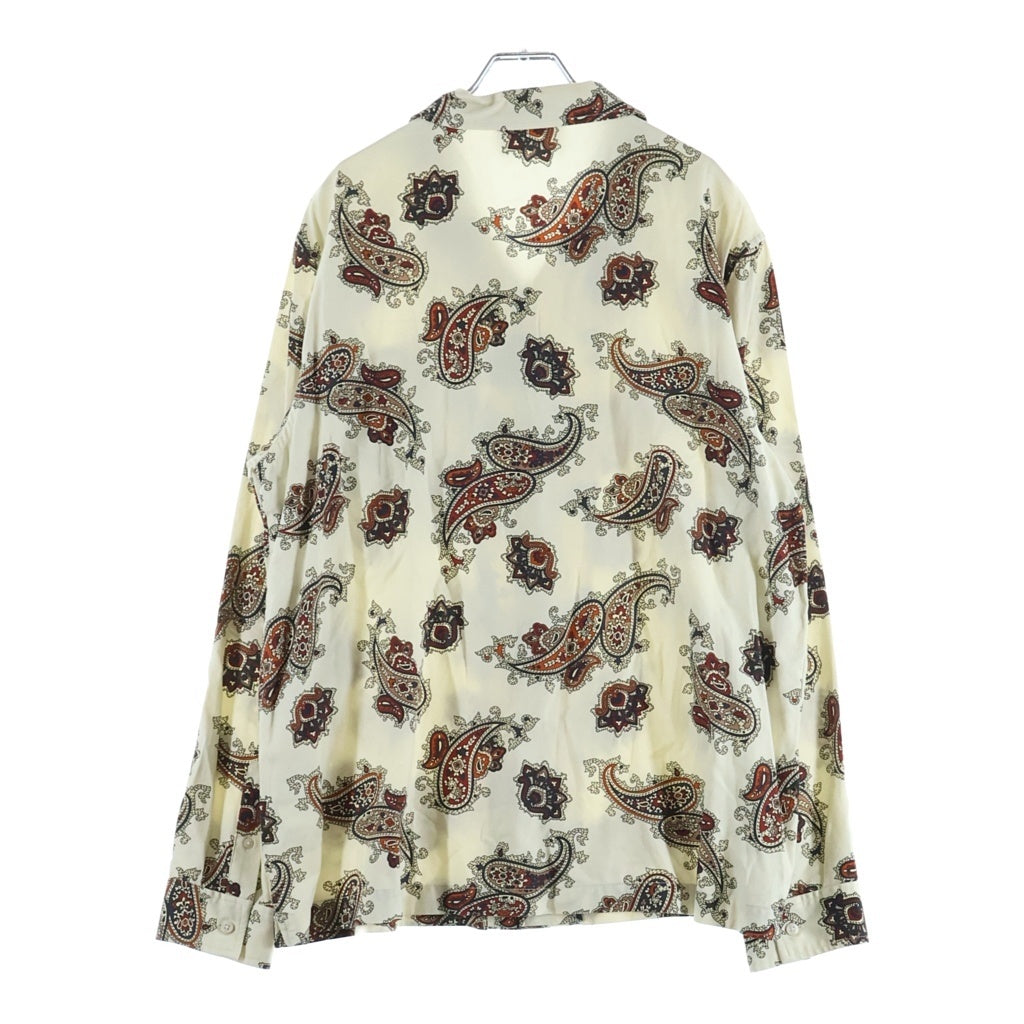 KITH(キス) 22SS Printed Long-Sleeve Thompson Camp Collar Shirt プリンテッド ロングスリーブ ペイズリー 長袖シャツ アイボリー KHM030565