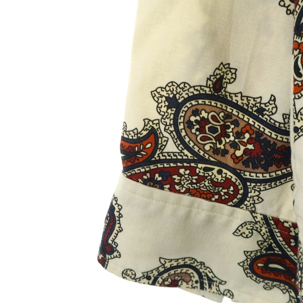 KITH(キス) 22SS Printed Long-Sleeve Thompson Camp Collar Shirt プリンテッド ロングスリーブ ペイズリー 長袖シャツ アイボリー KHM030565