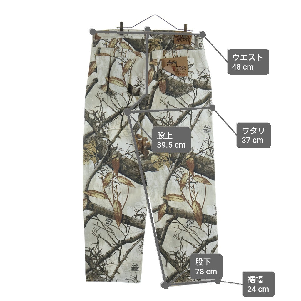 STUSSY(ステューシー) 23AW BIG OL JEAN REALTREE EDGE リアルツリー デニムパンツ アイボリー/ブラウン 116602P