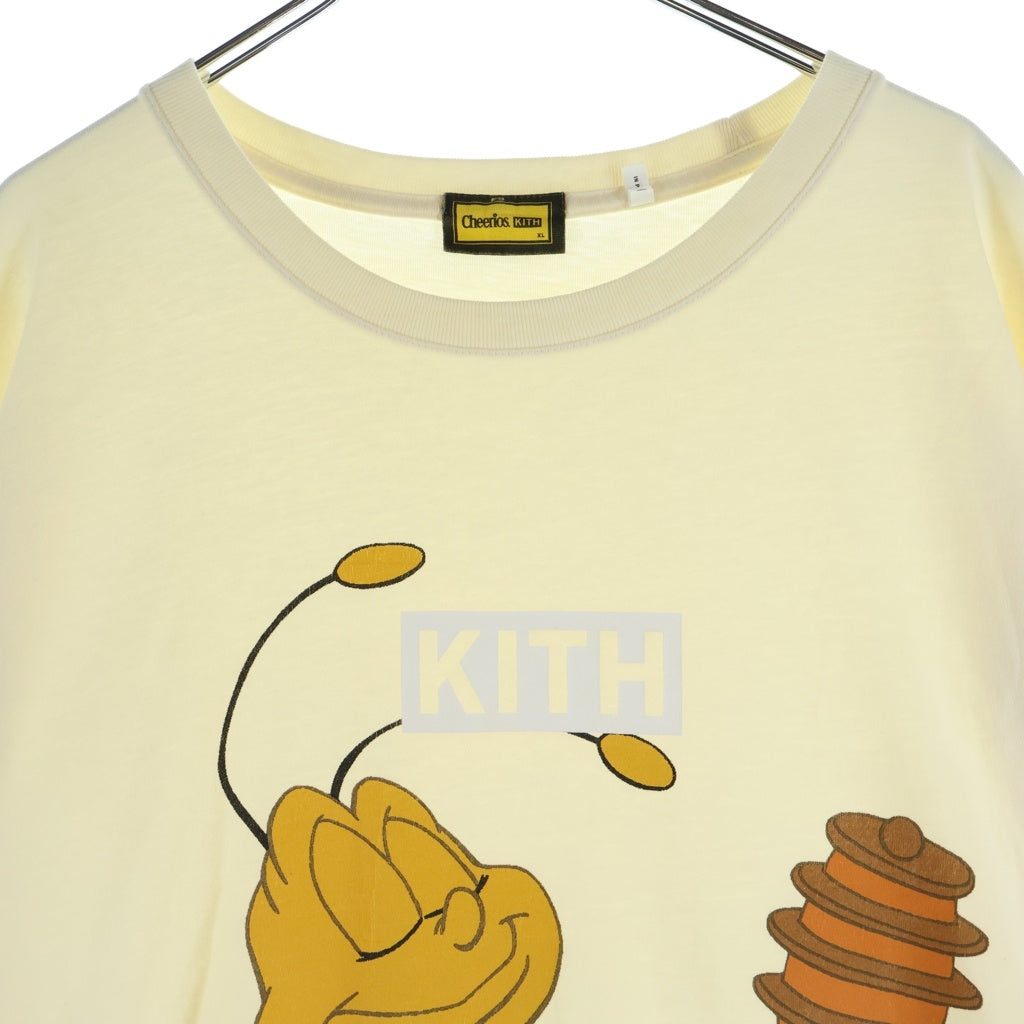 KITH(キス) 22SS キャラクターロゴプリントクルーネック半袖Tシャツカットソー ベージュ 22-071-066-0005-1-0