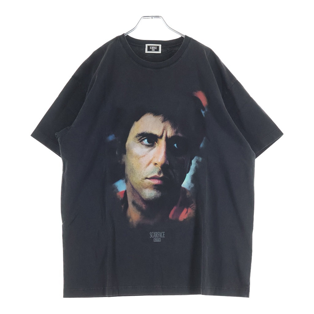 KITH(キス) 25AW ×Scarface Tony Portrait Vintage Tee スカーフェイス ヴィンテージ加工 半袖 Tシャツ カットソー ブラック KHM034172