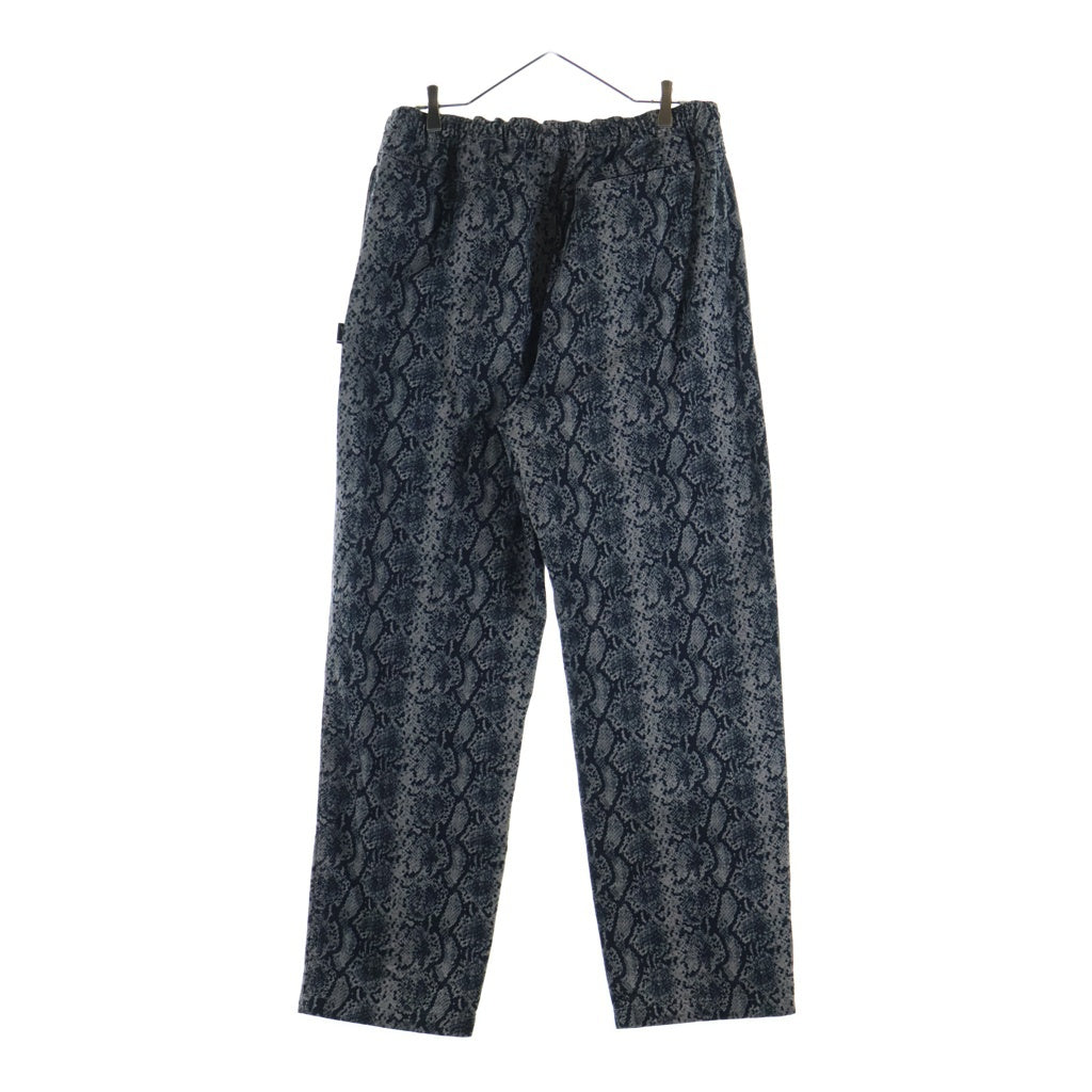 STUSSY(ステューシー) 22AW Python Beach Pant パイソン柄 ビーチ ロングパンツ ブラック 116589