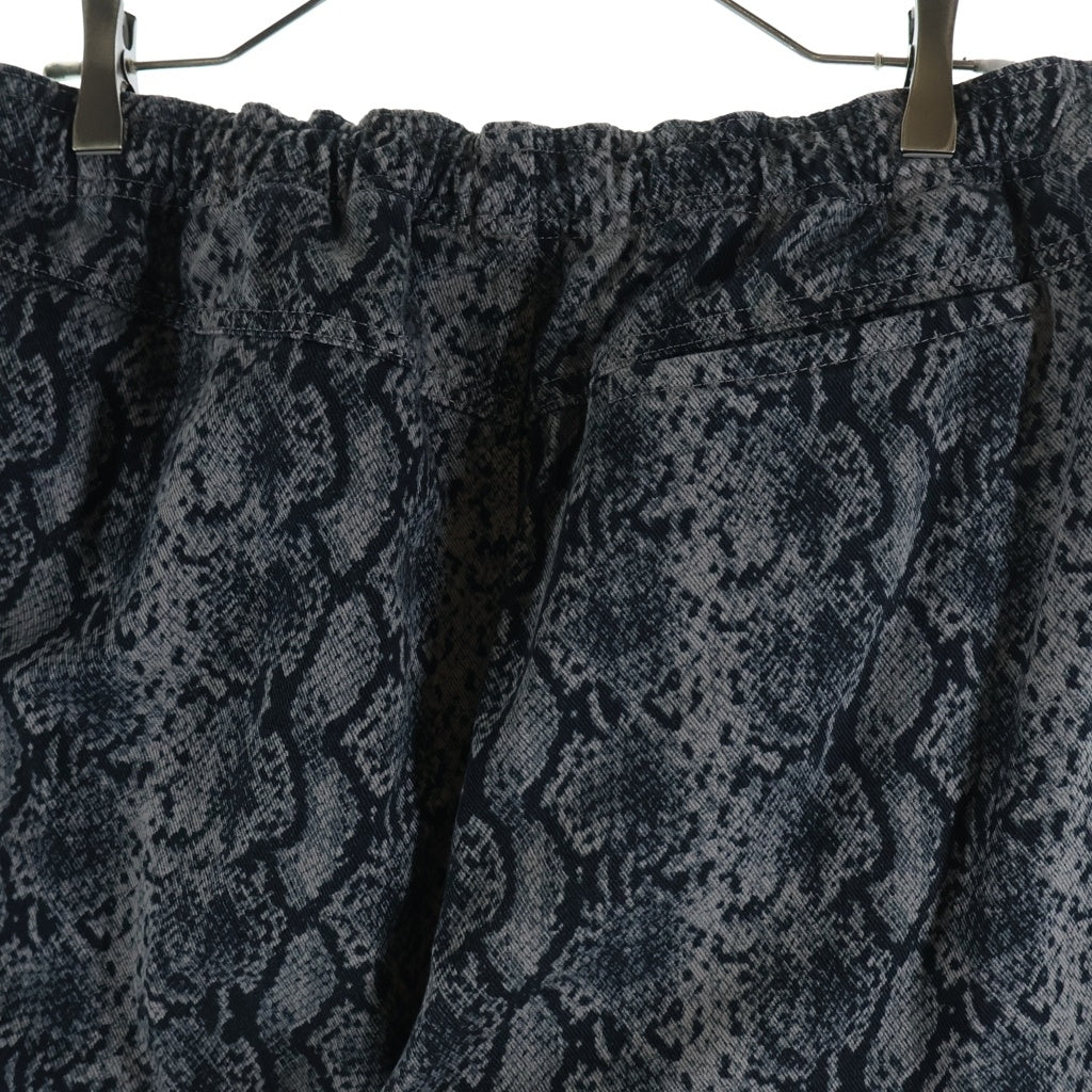 STUSSY(ステューシー) 22AW Python Beach Pant パイソン柄 ビーチ ロングパンツ ブラック 116589