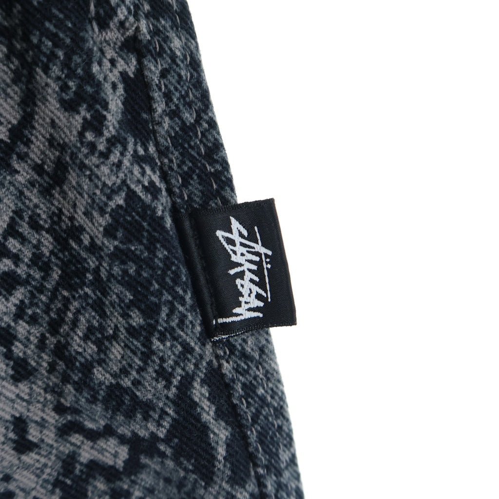 STUSSY(ステューシー) 22AW Python Beach Pant パイソン柄 ビーチ ロングパンツ ブラック 116589