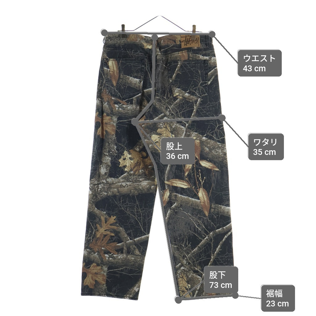 STUSSY(ステューシー) 23AW BIG OL JEAN REALTREE EDGE リアルツリー デニムパンツ ブラック/ブラウン 116602P