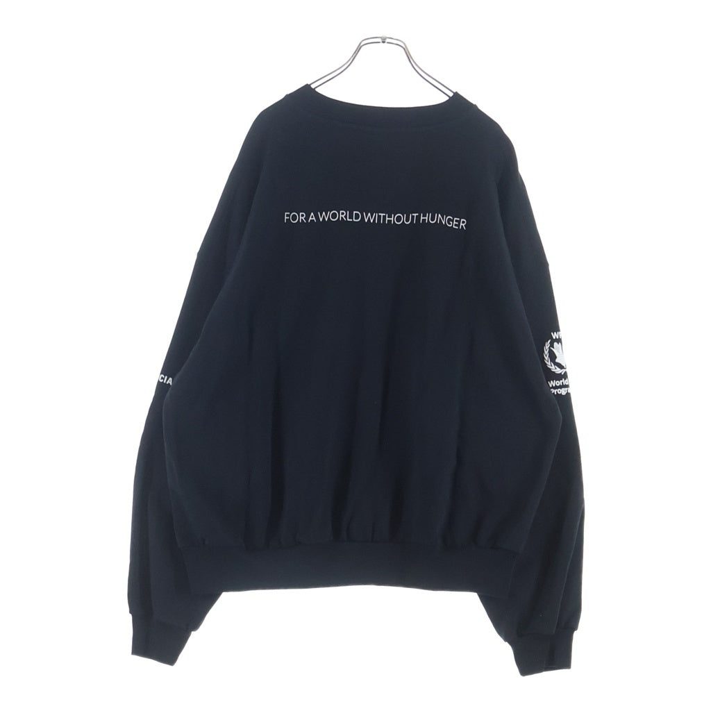 BALENCIAGA(バレンシアガ) 22AW WFP ロゴプリントクルーネック スウェットトレーナー ブラック 697869