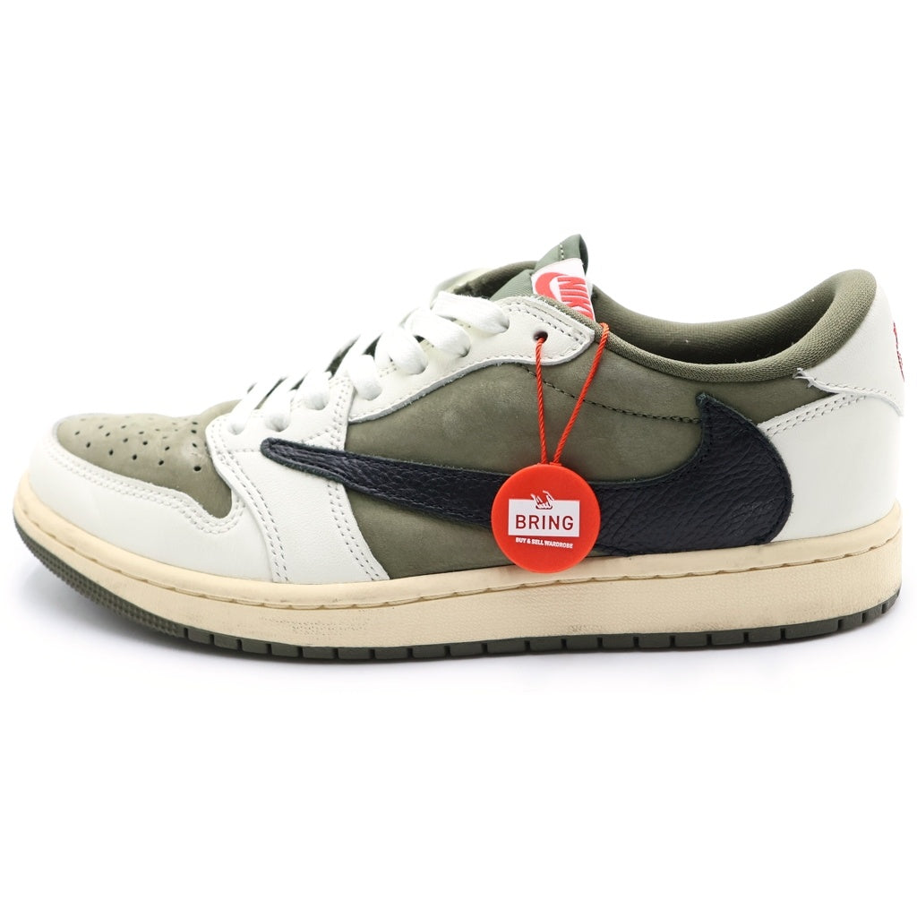 NIKE(ナイキ) ×TRAVIS SCOTT AIR JORDAN 1 LOW OG DM7866-200 トラヴィススコット エアジョーダン 1 リバース オリーブ ローカットスニーカー カーキ US8.5/26.5cm