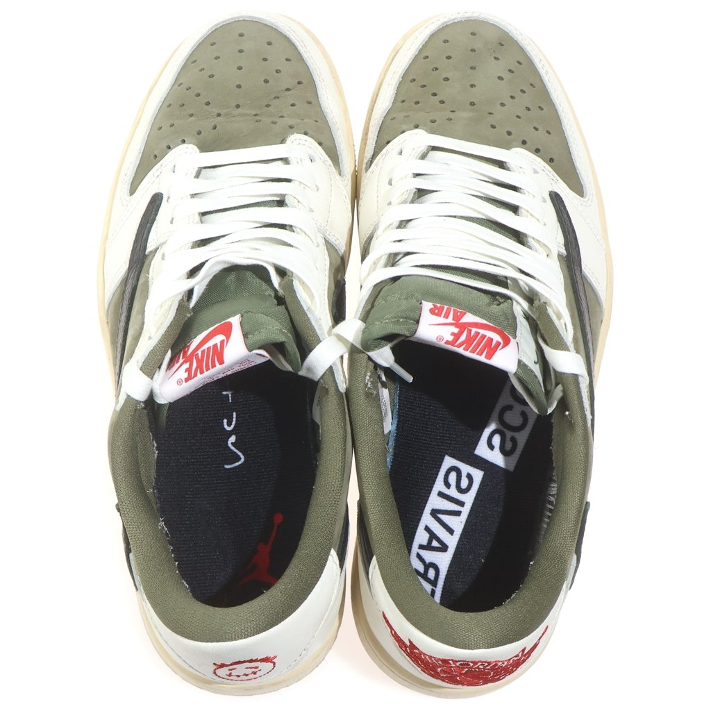 NIKE(ナイキ) ×TRAVIS SCOTT AIR JORDAN 1 LOW OG DM7866-200 トラヴィススコット エアジョーダン 1 リバース オリーブ ローカットスニーカー カーキ US8.5/26.5cm