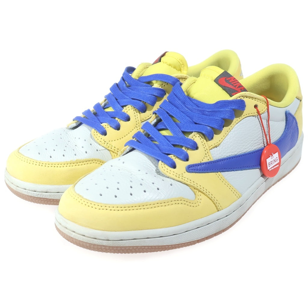 NIKE(ナイキ) ×TRAVIS SCOTT WMNS AIR JORDAN 1 RETRO LOW OG Canary トラヴィススコット ウィメンズ エアジョーダン1 ローカットスニーカー US10/27cm DZ4137-700 レディース