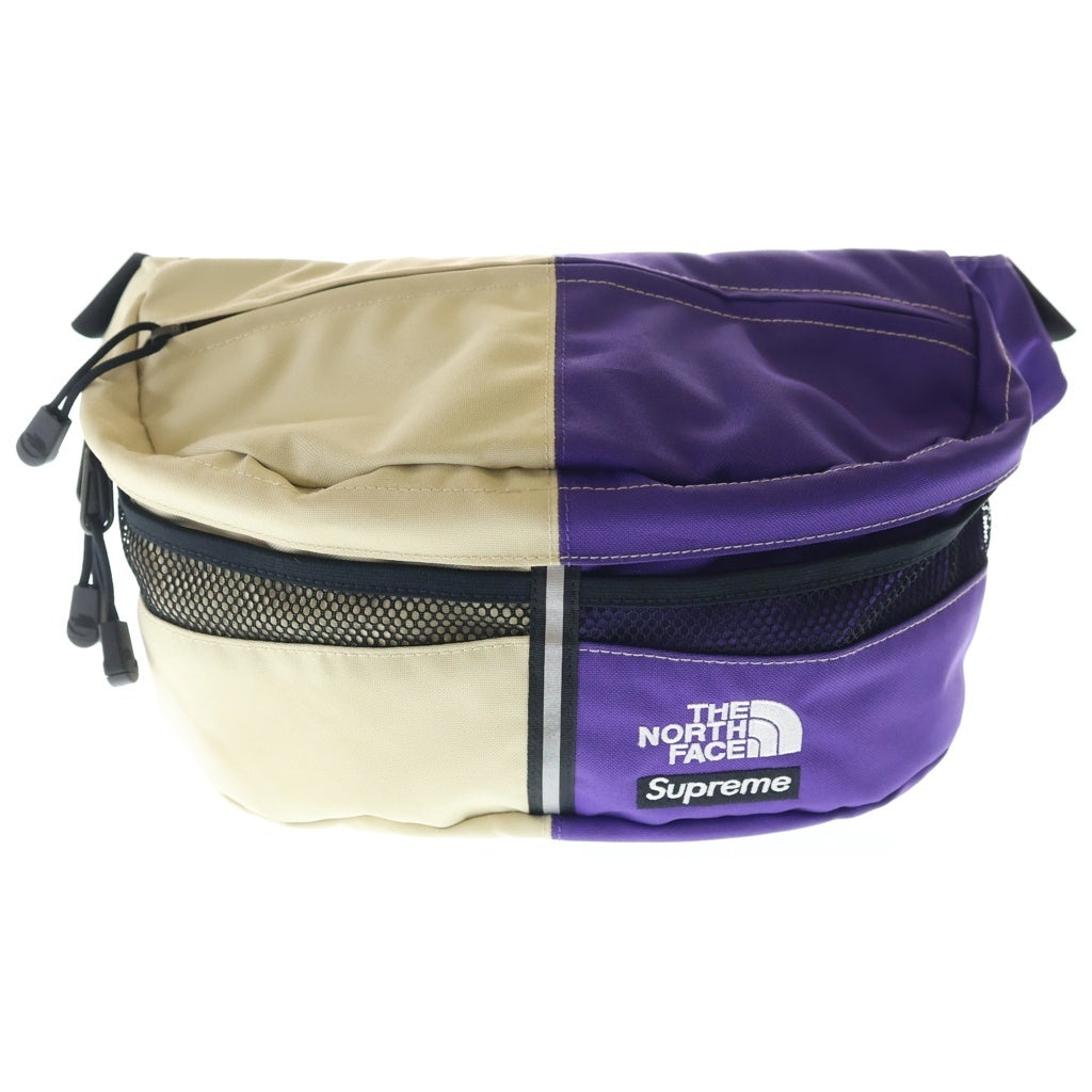 SUPREME(シュプリーム) 24SS ×THE NORTH FACE Split Waist Bag NM72400I ザ ノースフェイス スプリット ナイロン ウエストバッグ ベージュ/パープル