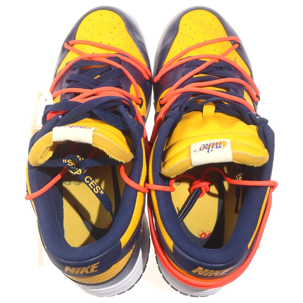 NIKE(ナイキ) ×OFF-WHITE DUNK LOW LTHR CT0856-700 オフホワイト ダンク ローカットスニーカー イエロー/ネイビー US10/28cm
