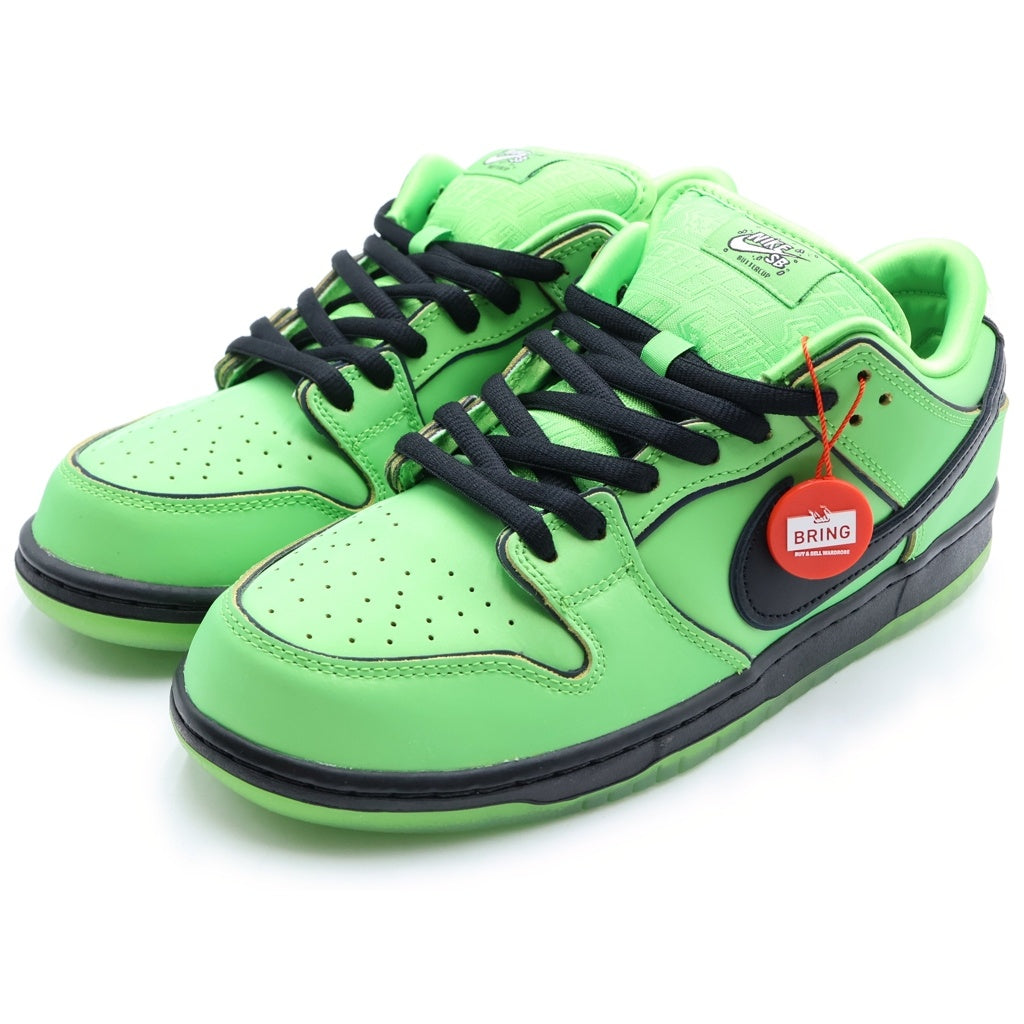 NIKE SB(ナイキエスビー) ×The Powerpuff Girls DUNK LOW PRO QS Buttercup FZ8319-300 パワーパフガールズ ダンク ロウ バターカップ ローカットスニーカー グリーン US10/28cm