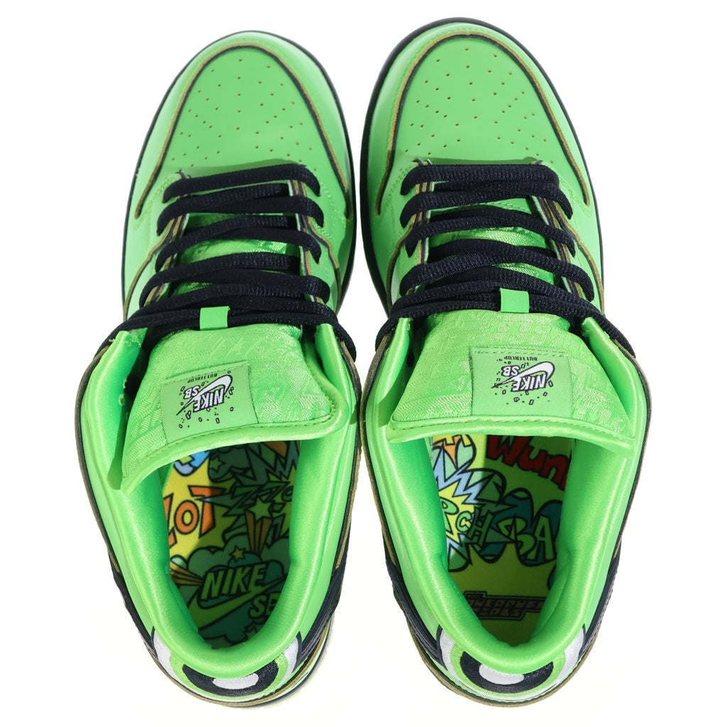 NIKE SB(ナイキエスビー) ×The Powerpuff Girls DUNK LOW PRO QS Buttercup FZ8319-300 パワーパフガールズ ダンク ロウ バターカップ ローカットスニーカー グリーン US10/28cm