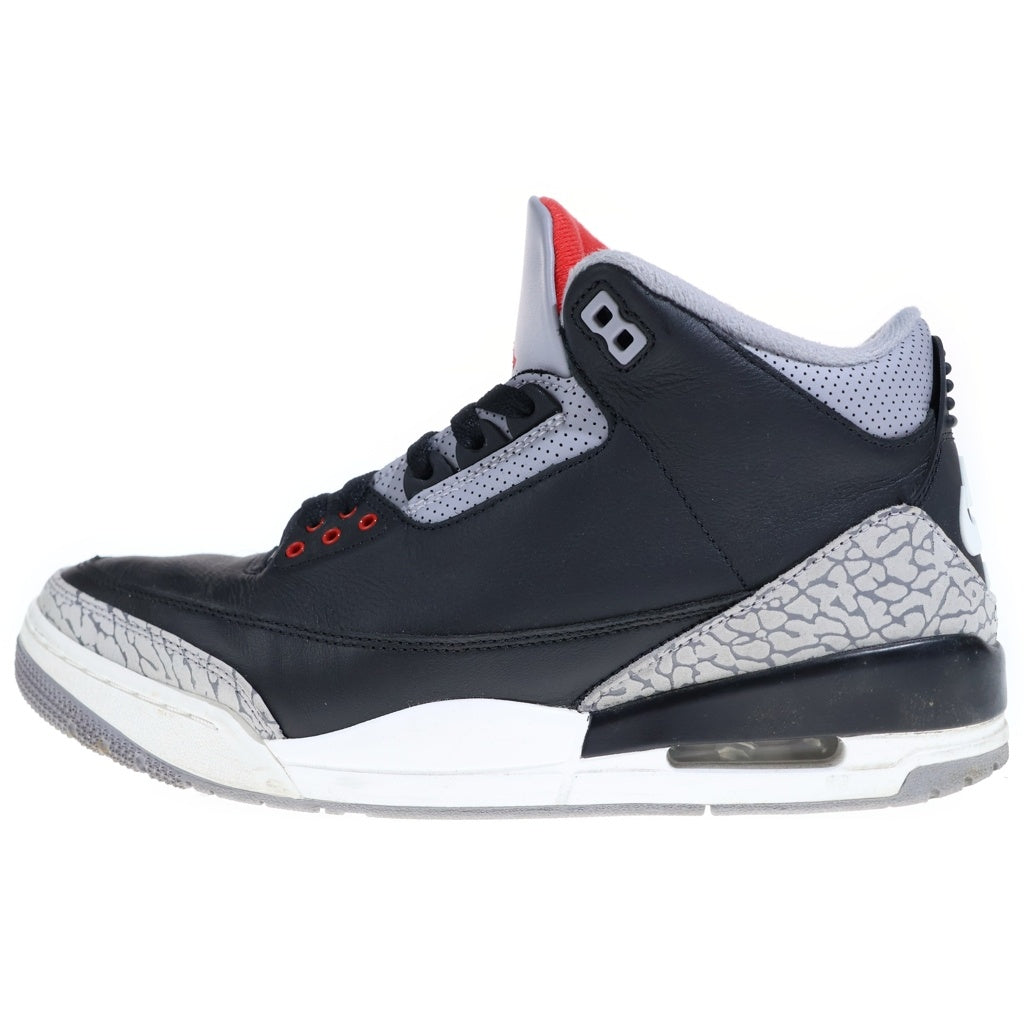 NIKE(ナイキ) AIR JORDAN 3 RETRODN 3707-010 エア ジョーダン 3 レトロ ハイカットスニーカー ブラック/グレー US10/28cm